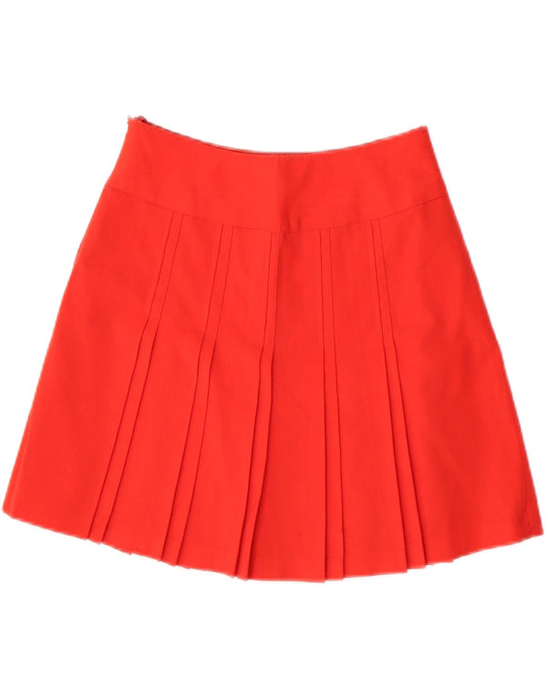 Vintage Womens Mini Pleated Skirt IT 40 Small W26 Red