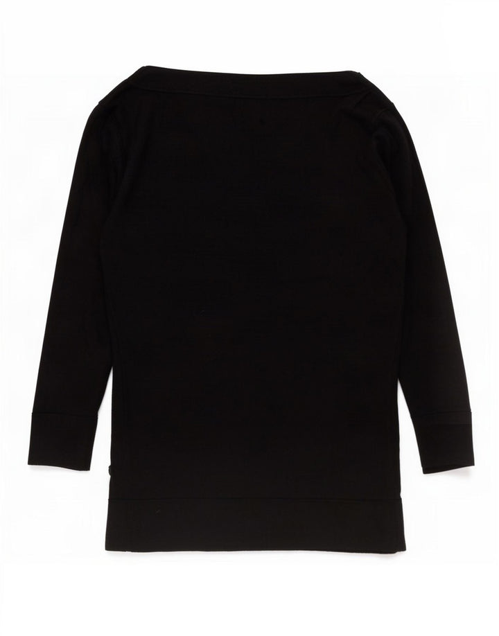 Marks & Spencer Top pentru femei cu mâneci 3/4 UK 12 Medium Black Viscose