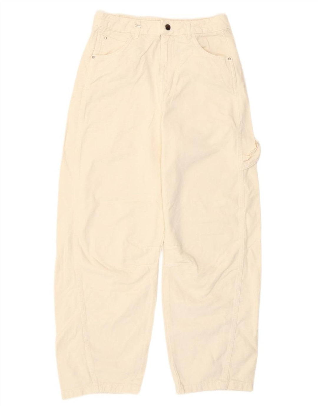 Blugi conici pentru femei Benetton W30 L29 alb