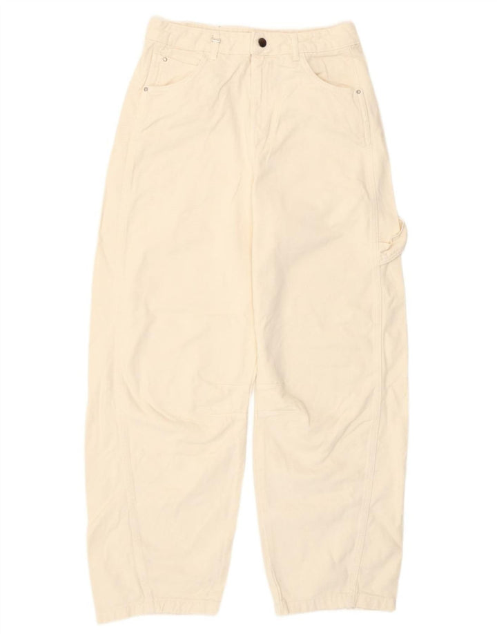 Blugi conici pentru femei Benetton W30 L29 alb
