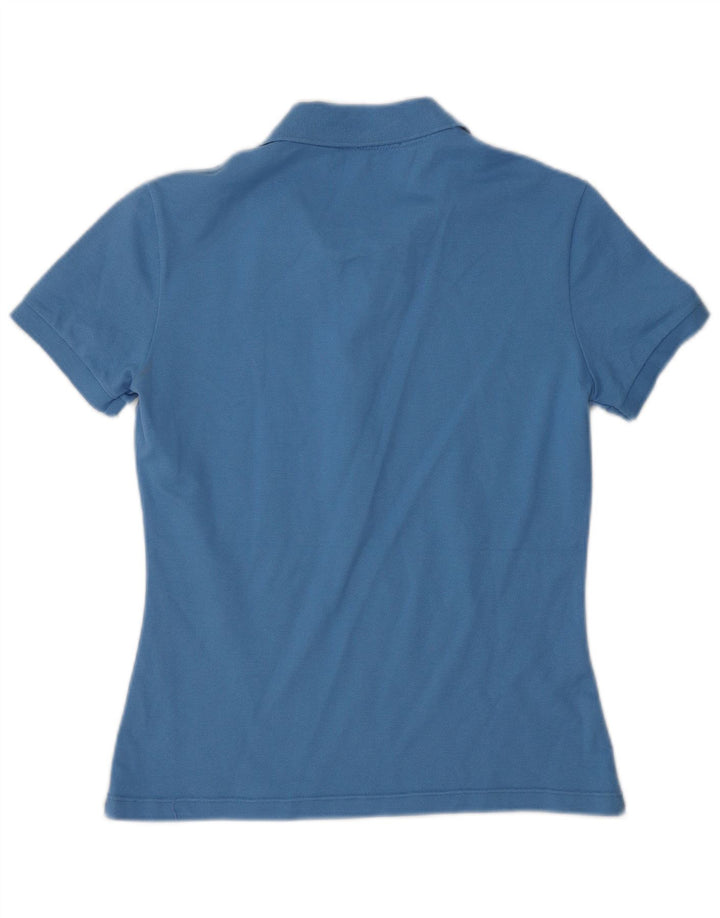 Tricou polo Lacoste pentru femei, mărimea 40, bumbac albastru mediu