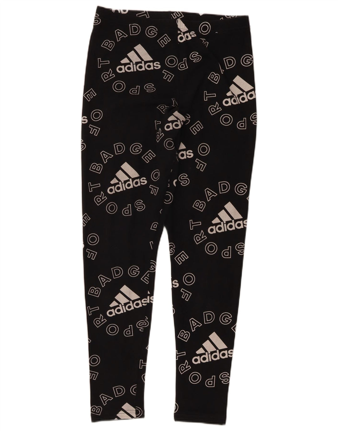Leggings grafic Adidas pentru femei UK 12/14 Medium Black