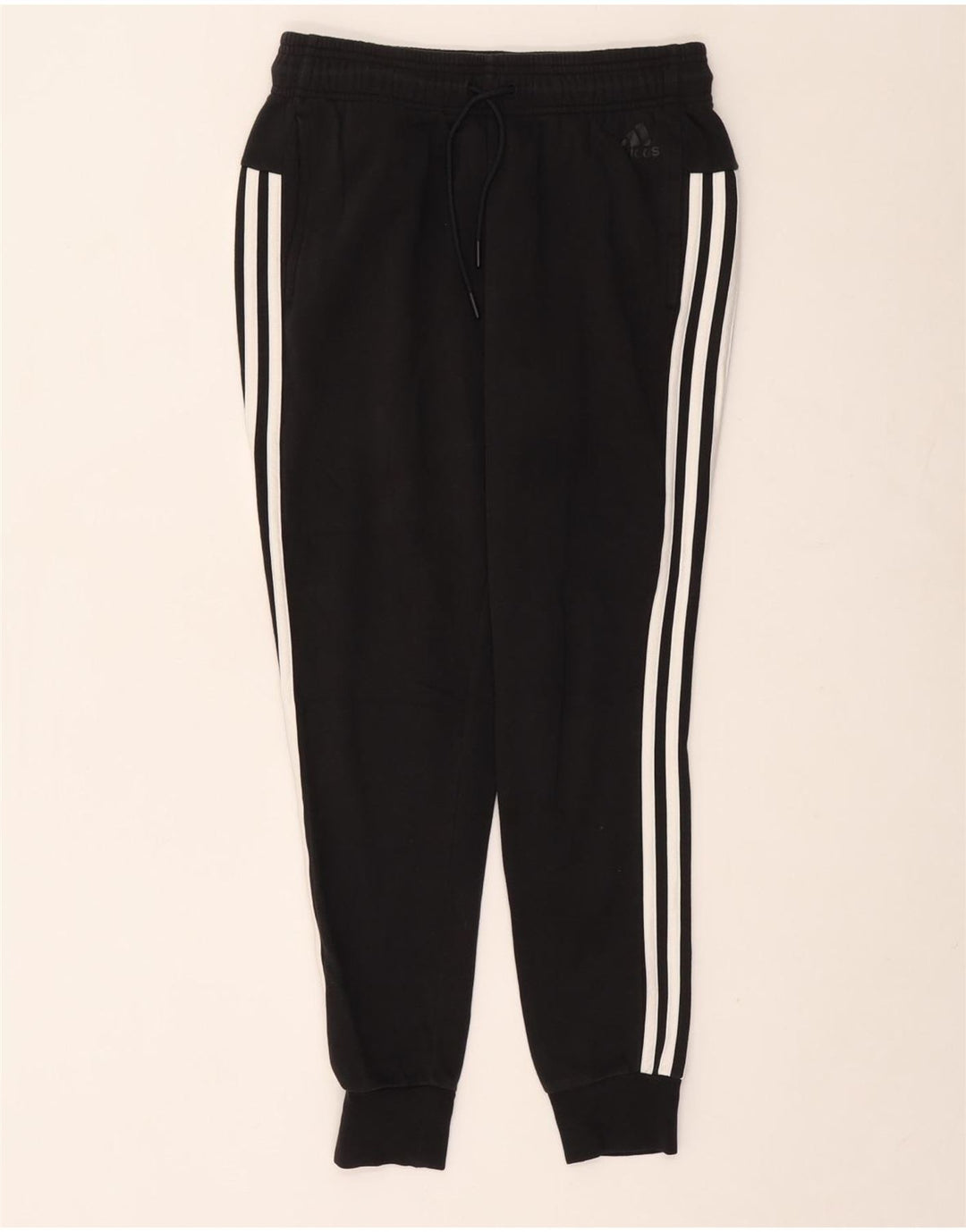Pantaloni de trening pentru femei ADIDAS Joggeri UK 4/6 XS Bumbac negru