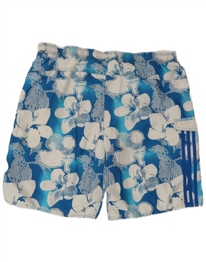 Pantaloni scurți de înot Adidas pentru bărbați XL, albastru, poliester floral