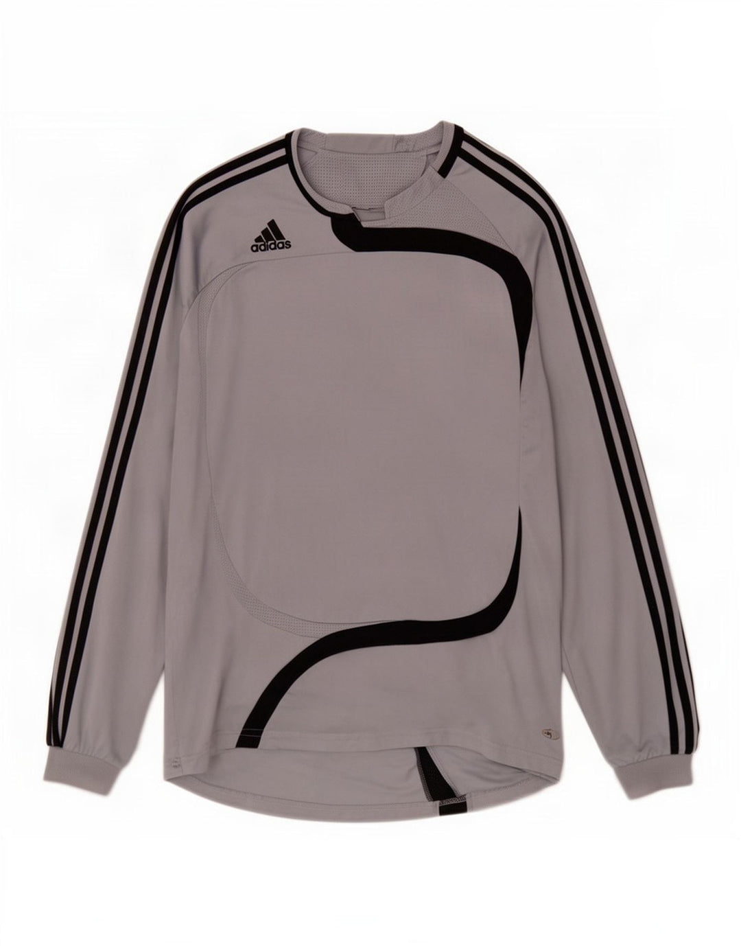 Top pentru bărbați Adidas cu mânecă lungă XL, gri, poliester color bloc