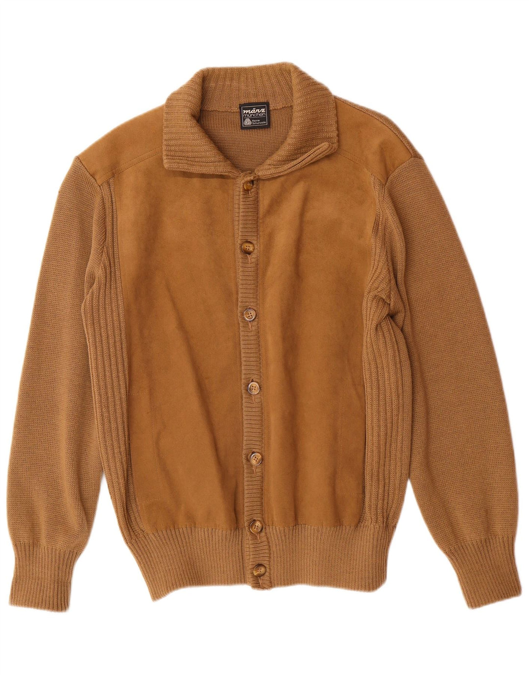 Pulover cardigan pentru bărbați VINTAGE IT 54 XL Lână maro