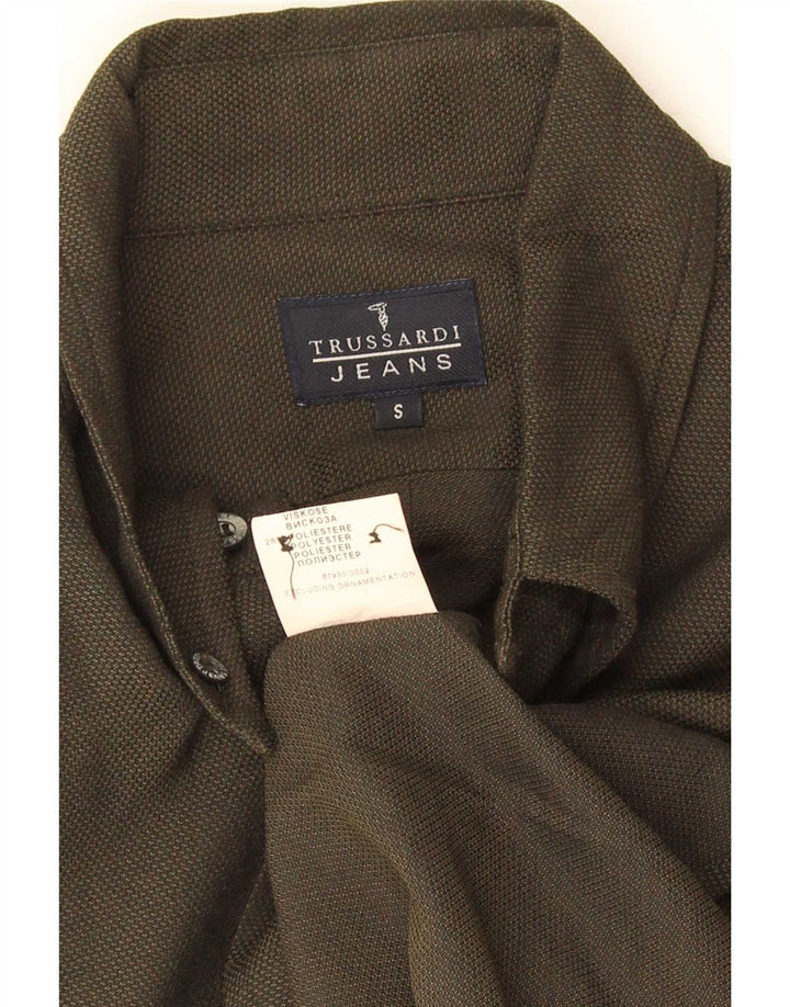 Cămașă Trussardi bărbați Mic Kaki Viscoză