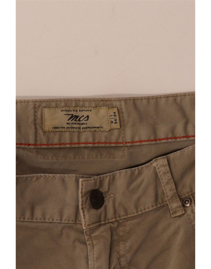 Pantaloni chino drepți pentru bărbați Marlboro Classics W34 L29 bej