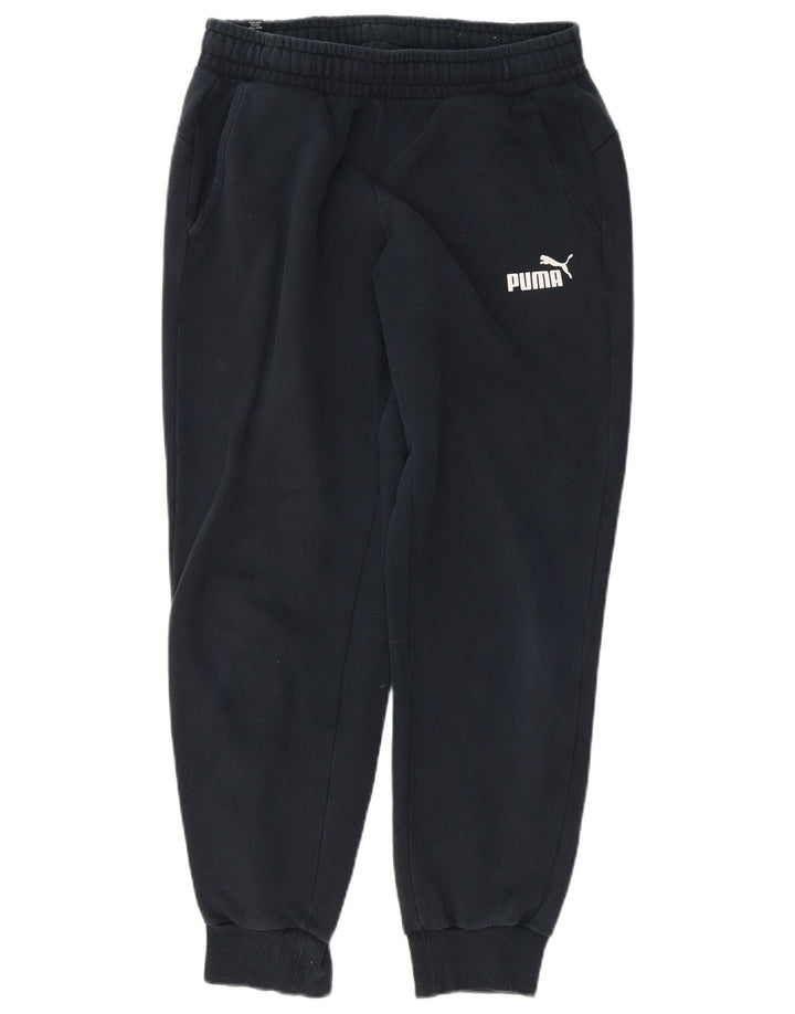 Pantaloni de trening Puma pentru bărbați Joggeri, bumbac mediu negru
