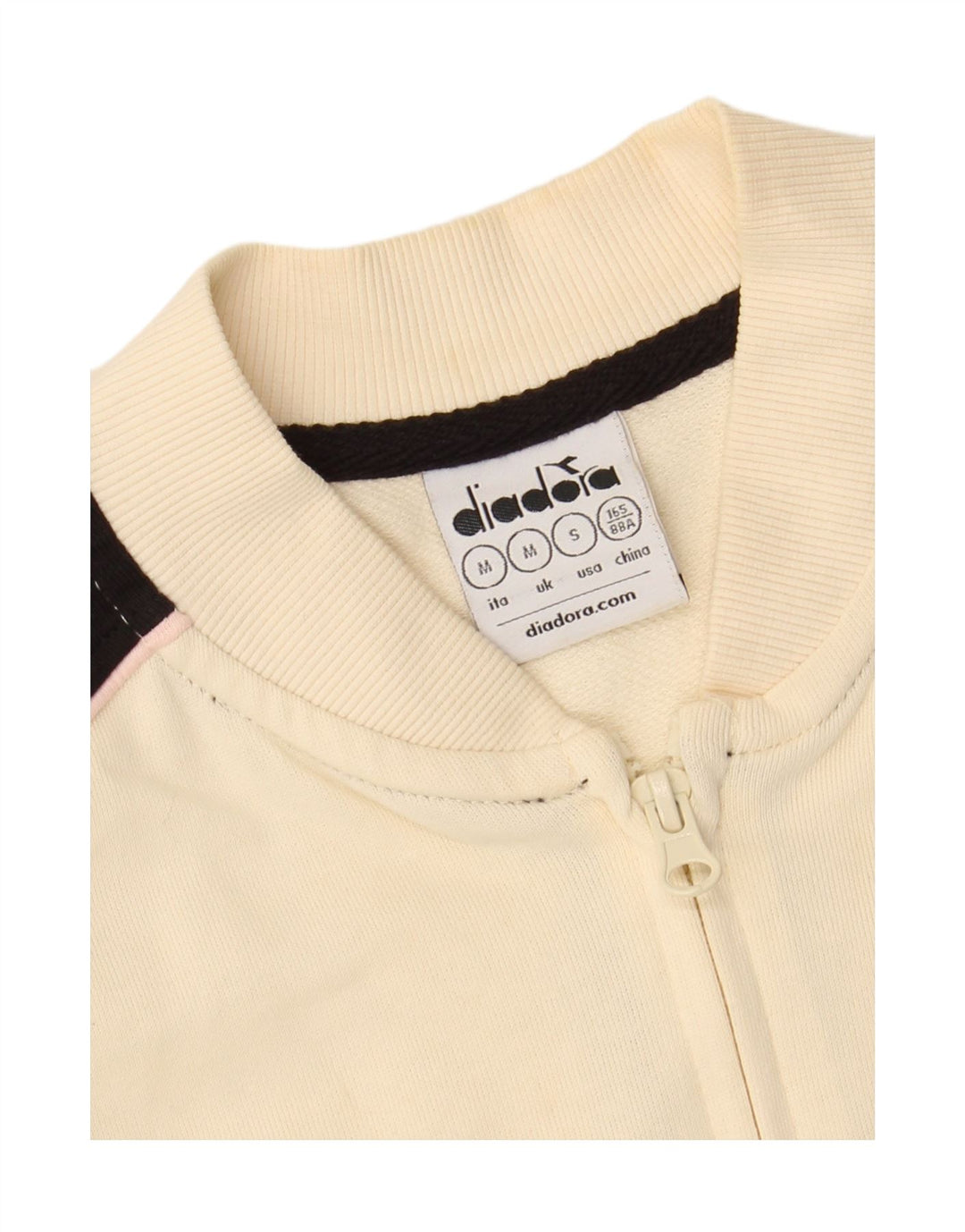 DIADORA Mens Tracksuit Top Jacket Medium Off White Colourblock Cotton Vintage Diadora and Second-Hand Diadora from Messina Hembry 