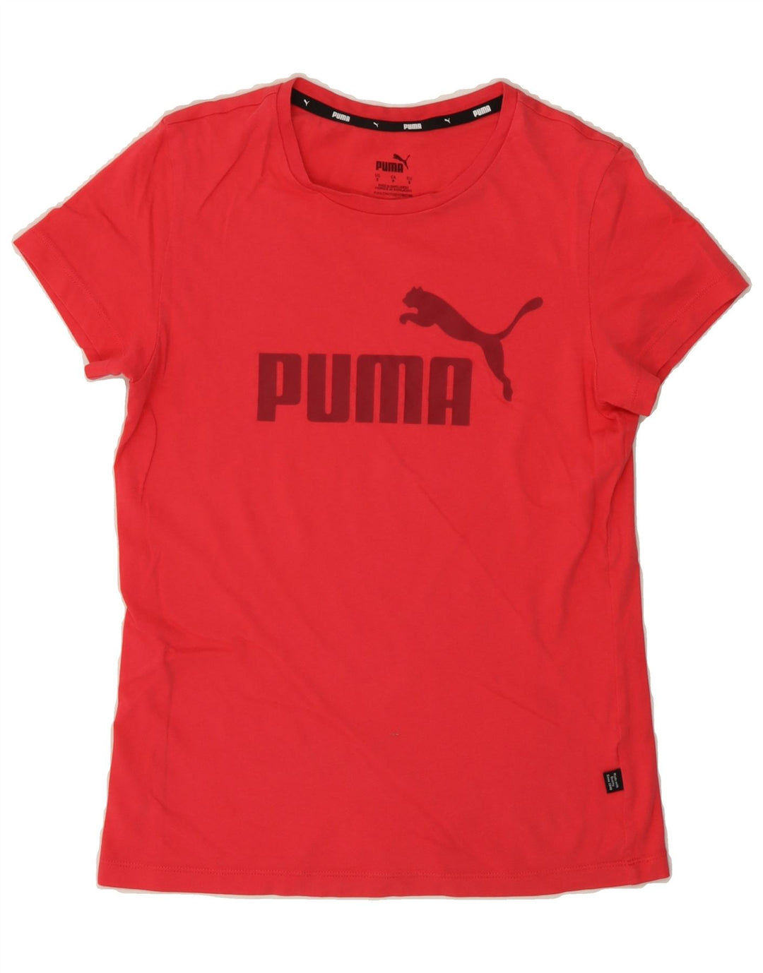 PUMA Womens Graphic T-Shirt Top UK 10 Small Red Vintage Puma and Second-Hand Puma from Messina Hembry 