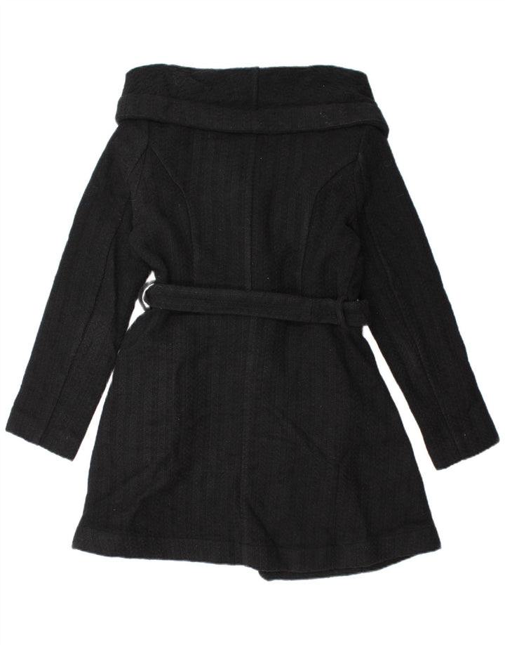 Pulover cardigan cu paragate Oasis pentru femei UK 12 Lână neagră medie