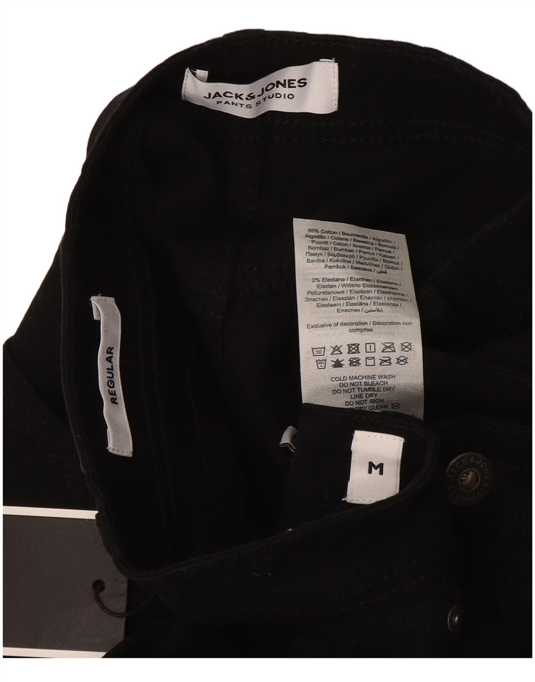 Pantaloni scurți obișnuiți pentru bărbați Jack & Jones, bumbac negru, mediu W32
