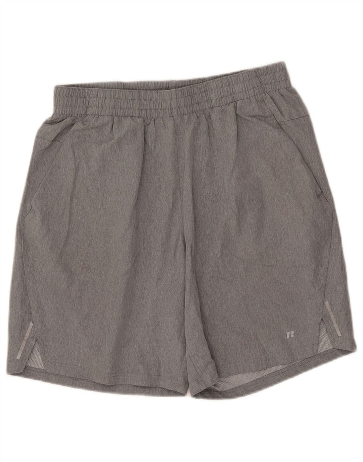 Pantaloni scurți sport pentru bărbați RUSSELL ATHLETIC, poliester mediu gri