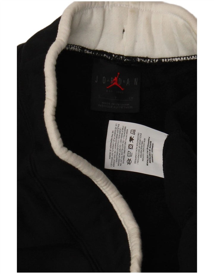 Pantaloni de trening grafic JORDAN pentru femei Joggeri UK 10 Bumbac negru mic