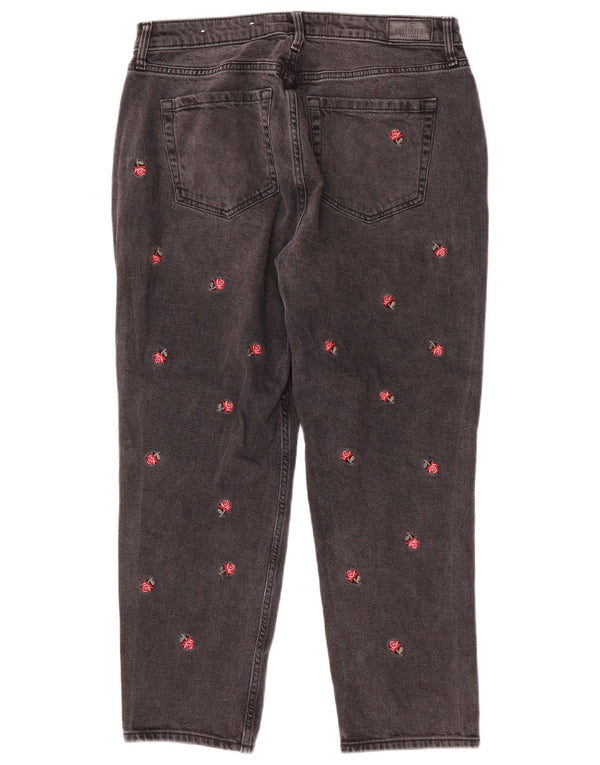 Hollister Blugi conici cu talie înaltă pentru femei US 13 Large W31 L27 Gri Floral