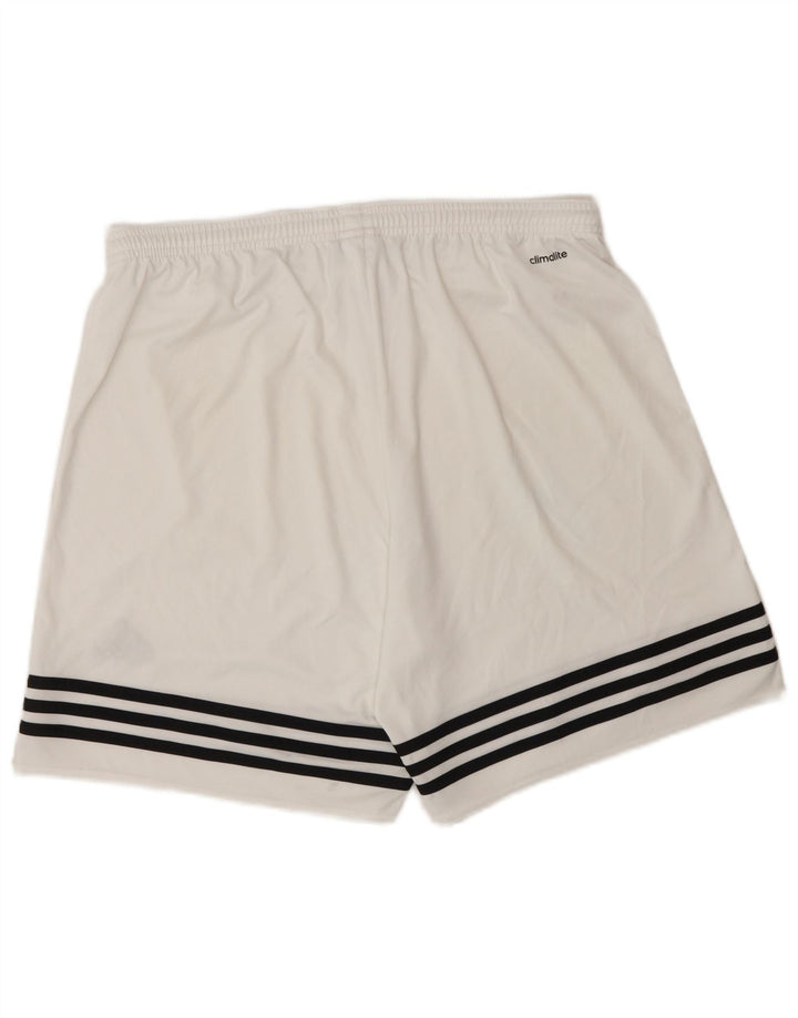 Pantaloni scurți sport pentru bărbați Adidas Climalite, mari, alb, din poliester