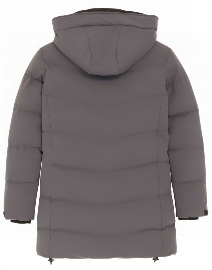 Palton căptușit cu glugă Superdry pentru femei UK 8 Small, gri