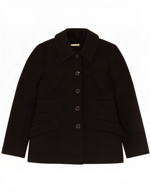 Jachetă Blazer pentru femei cu 5 nasturi Reiss UK 8 Poliester negru mic