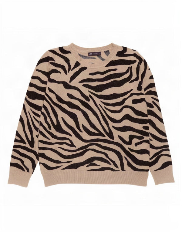 Pulover pentru femei Marks & Spencer, cu gât de barcă, UK 12 Medium Bej