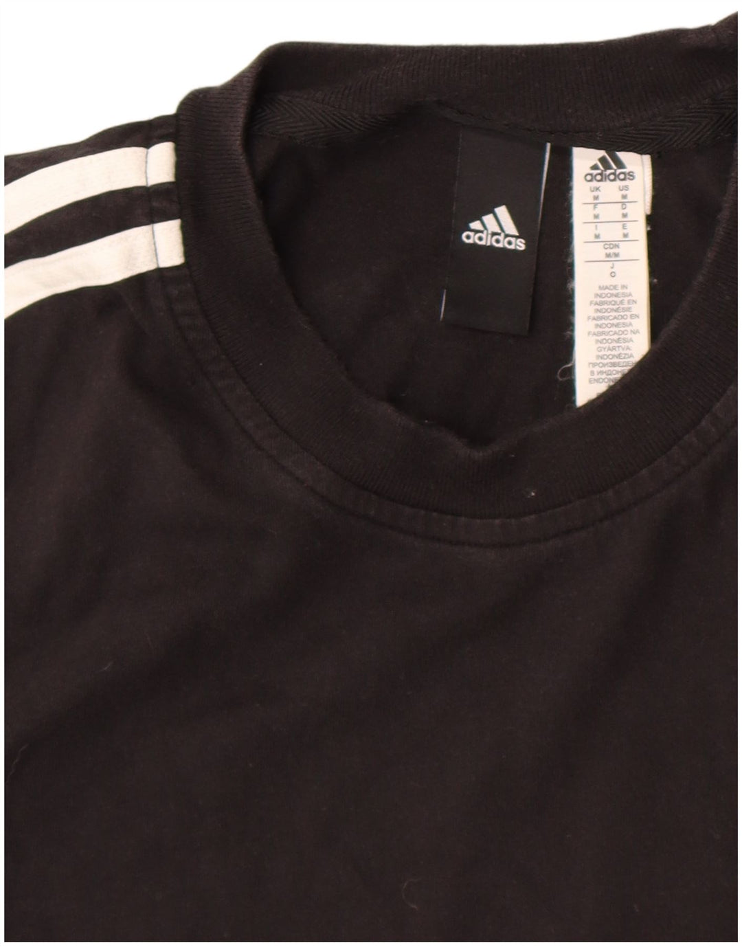 Tricou pentru bărbați Adidas Top Mediu Negru Bumbac