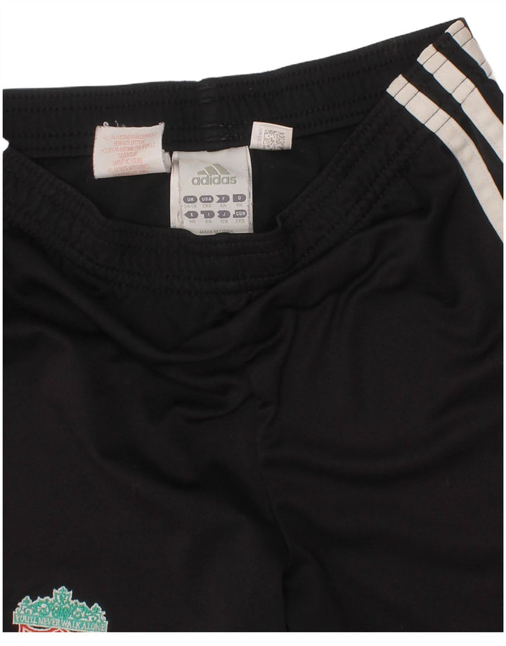Pantaloni scurți sport Liverpool pentru băieți Adidas 5-6 ani poliester negru