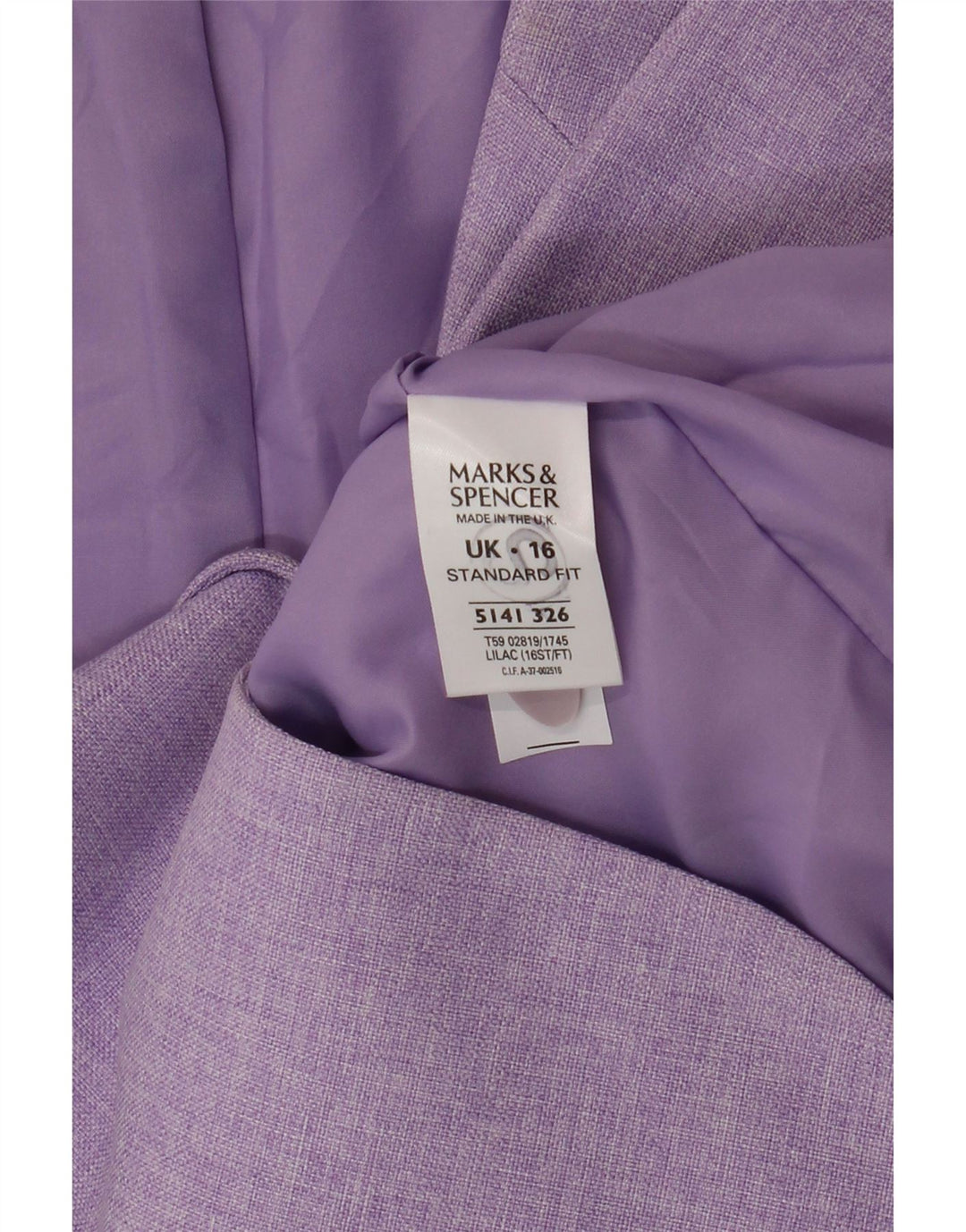 Jachetă pentru femei Marks & Spencer, cu ajustare standard, mare, violet