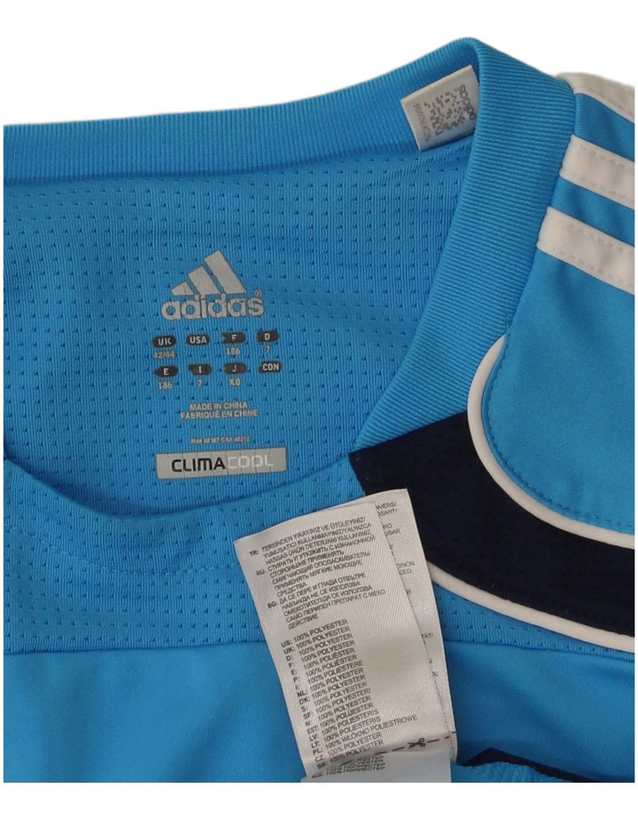 Tricou Adidas Climacool pentru bărbați Top Marea Britanie 42/44 Mare, albastru, poliester color bloc