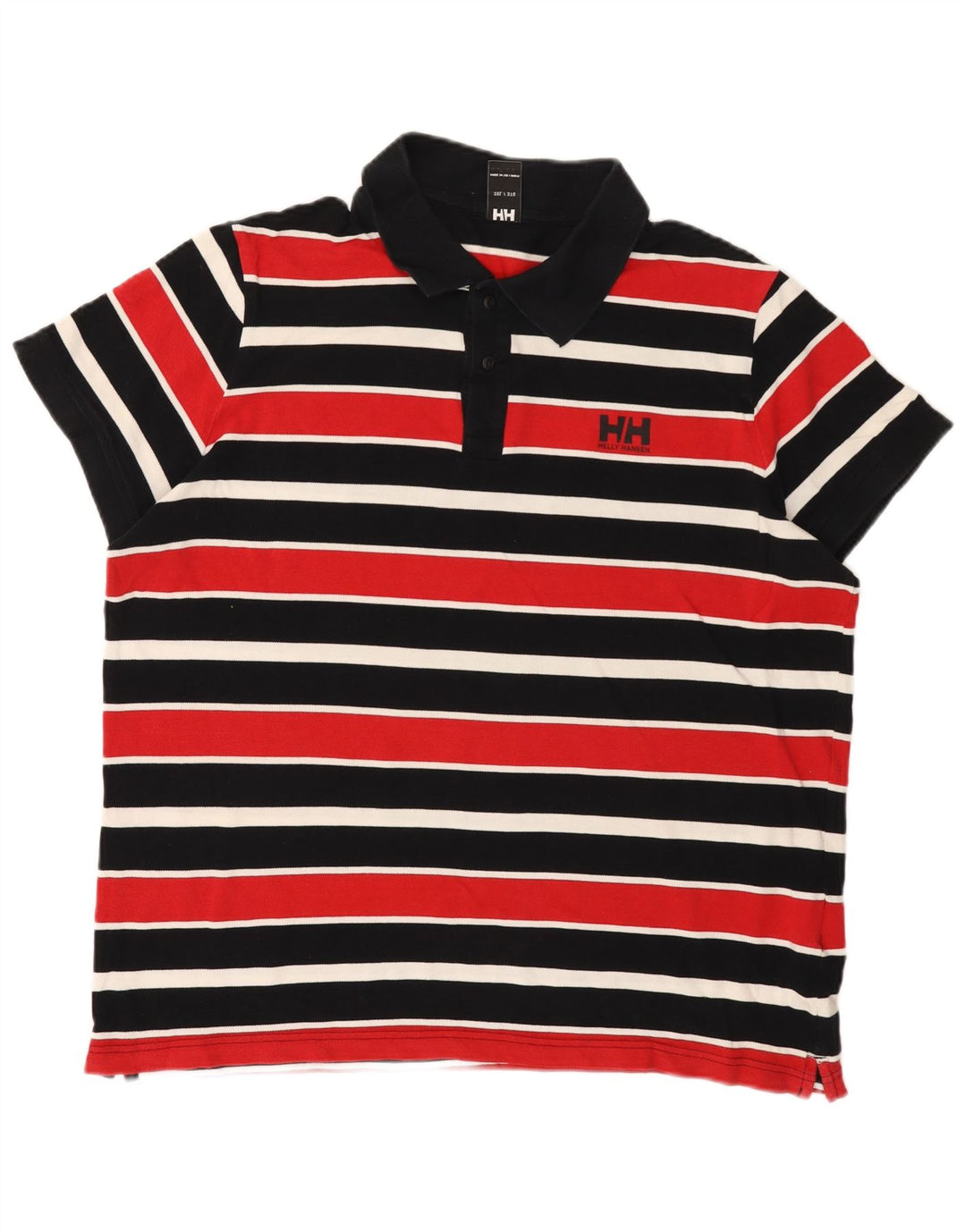 Tricou polo Helly Hansen pentru bărbați, bumbac cu dungi multicolore 3XL