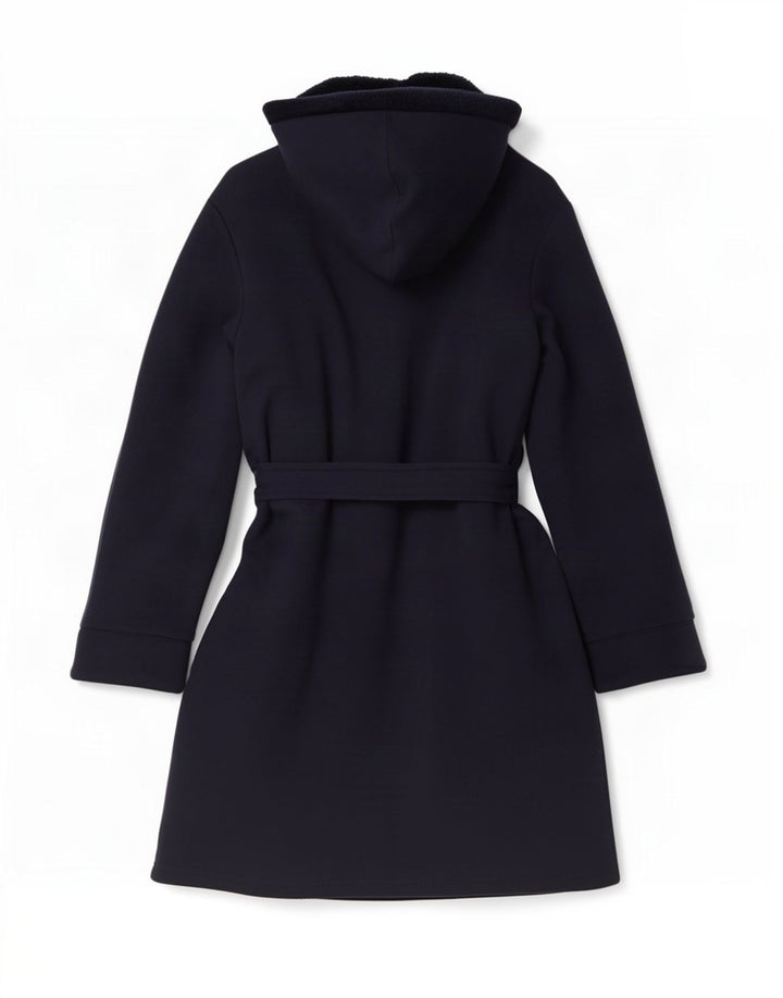 Pardesiu Sherpa supradimensionat pentru femei Lands End UK 10 Mic bleumarin