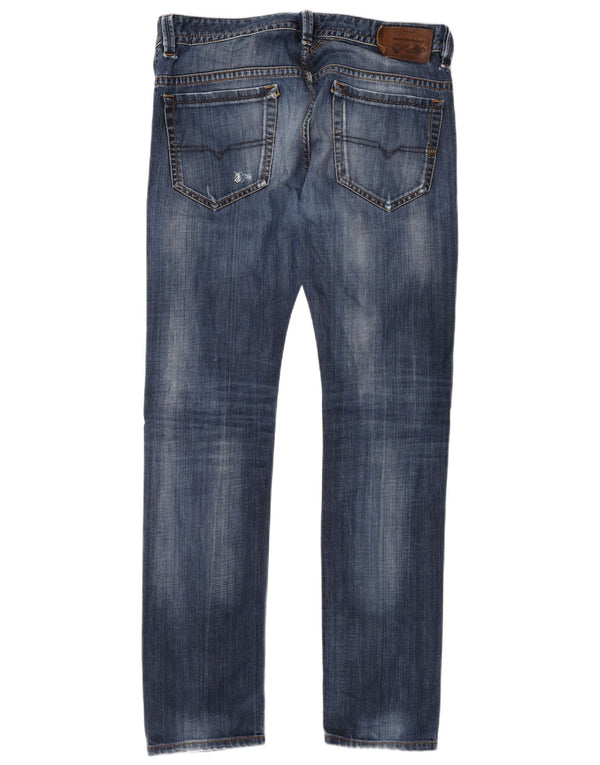 DIESEL Mens Thavar Slim Skinny Jeans W32 L32 Blue Cotton