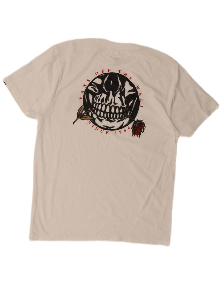 Tricou grafic pentru bărbați VANS Slim Fit Top mare alb