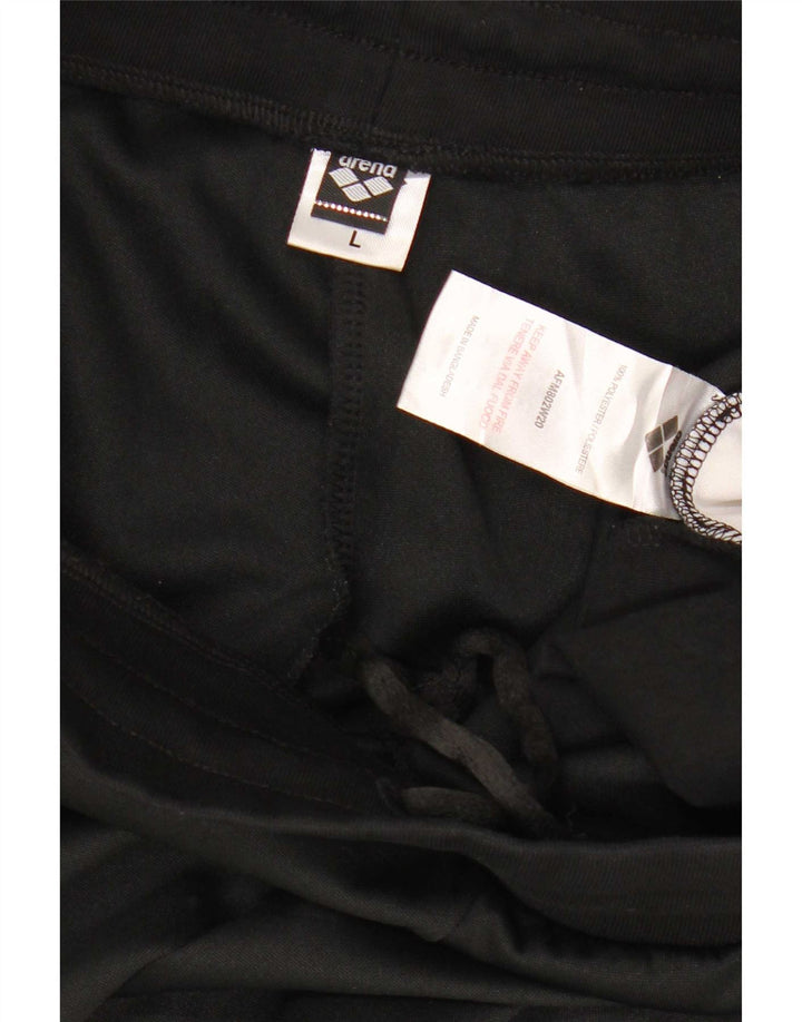 Arena pentru bărbați, pantaloni de trening, pantaloni de jogging, mari, negru, poliester color bloc