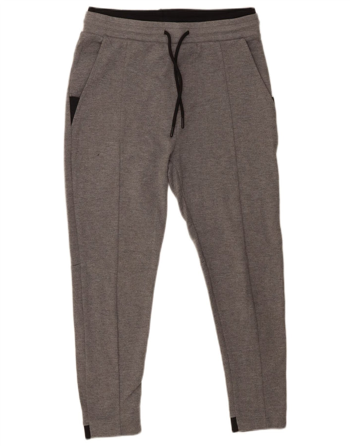 Pantaloni de trening Zara pentru bărbați, gri mediu, poliester color bloc