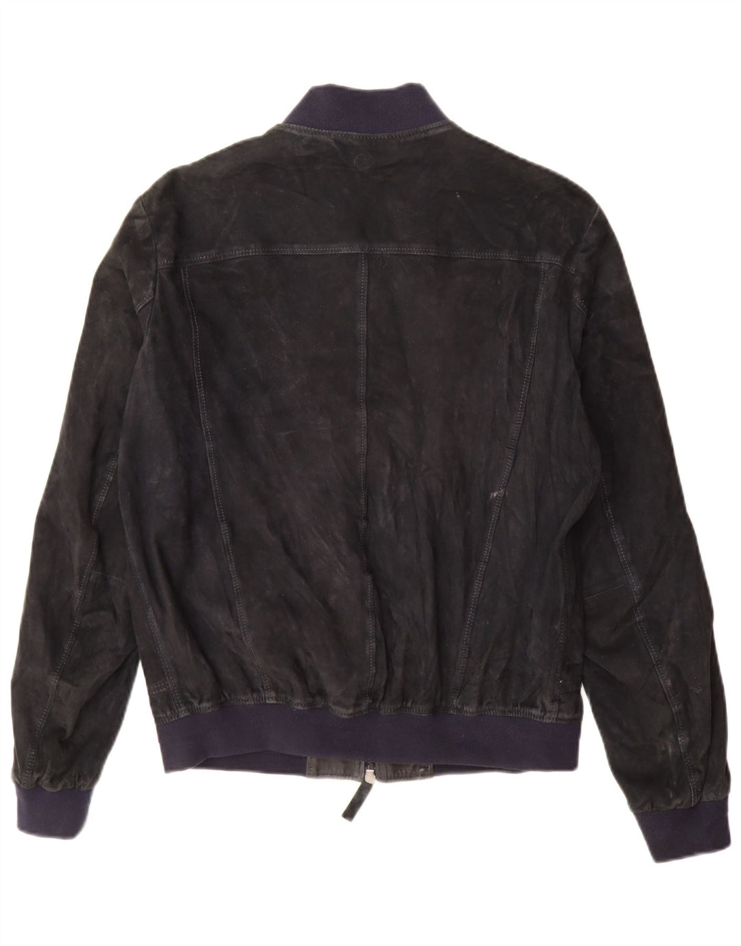 Bomber Jeckerson pentru femei de piele intoarsa UK 18 XL bleumarin