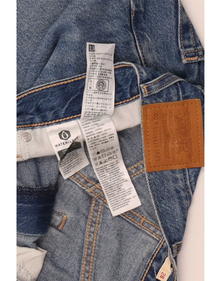 Pantaloni scurți din blugi Levi's W28, bumbac albastru mediu