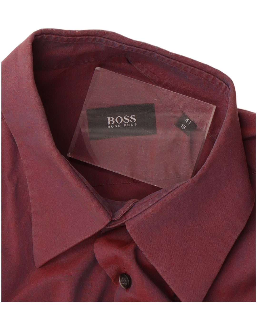 Cămașă pentru bărbați Hugo Boss Mărimea 41 16 Mare Bordeaux