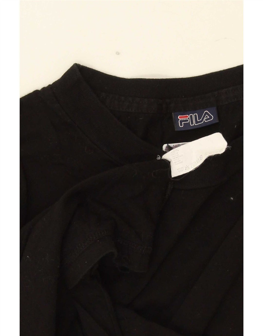 Tricou Bărbați Fila Top Mediu Negru Bumbac