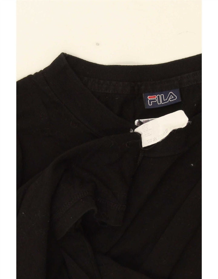 Tricou Bărbați Fila Top Mediu Negru Bumbac