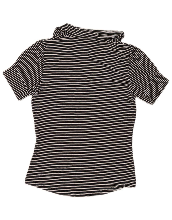 Tricou polo Tommy Hilfiger pentru femei UK 12 Medium Black Pinstripe
