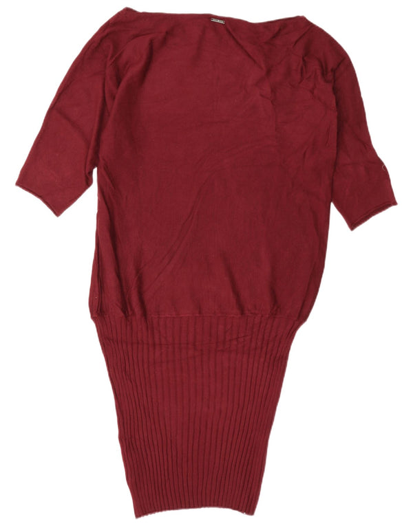 Rochie supradimensionată cu mâneci 3/4 Liu Jo pentru femei, UK 6 XS, burgundă