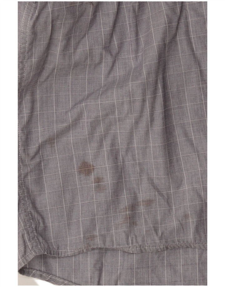 Cămașă pentru bărbați Lacoste Mărimea 42, mare, gri din bumbac cu carouri