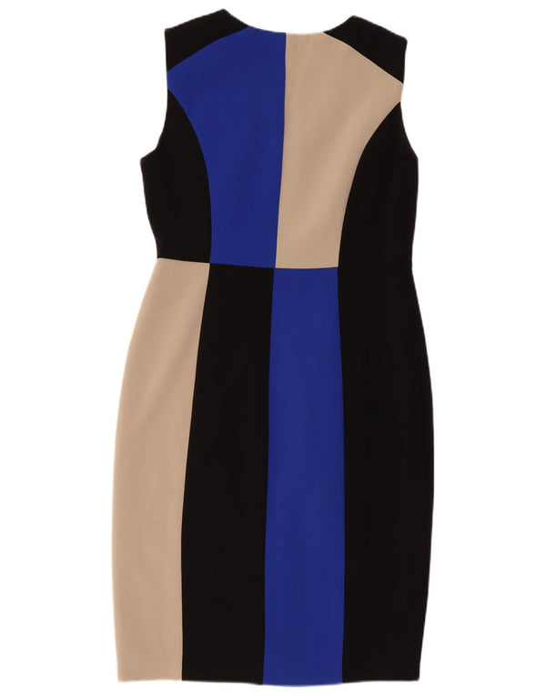 PHASE EIGHT Rochie fără mâneci pentru femei UK 14 Medium Black Colorblock