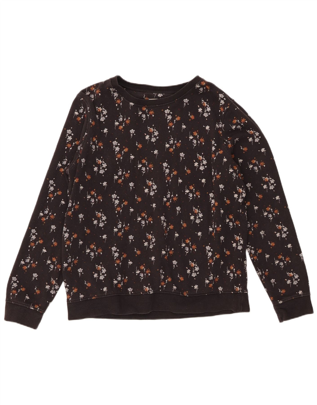 FAT FACE Pulover pentru damă pentru femei UK 14 Medium Black Floral Bumbac