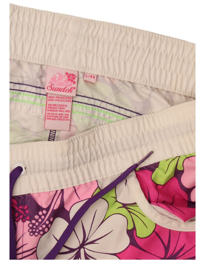 Sundek Pantaloni scurți de înot pentru femei UK 16, mari, multicolore, din poliester floral