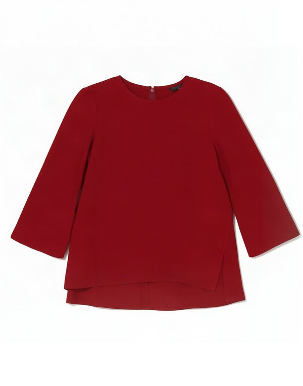 Bluză Topshop pentru femei cu mâneci 3/4 Top UK 8 Mic Bordeaux