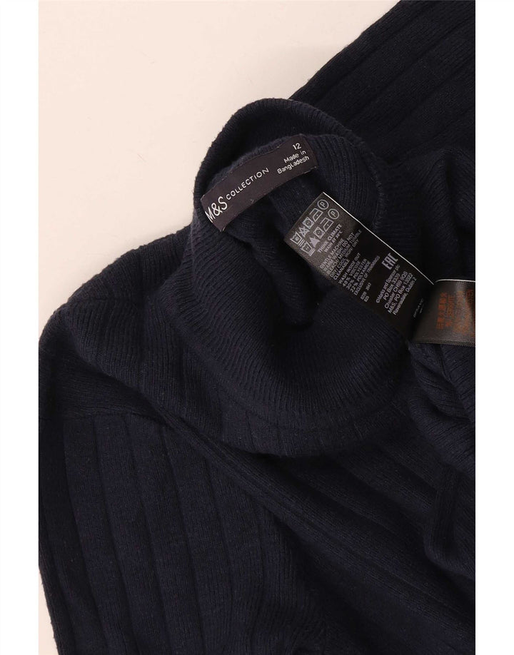 Pulover cu gât țestoasă pentru femei Marks & Spencer UK 12 Medium Bleumarin