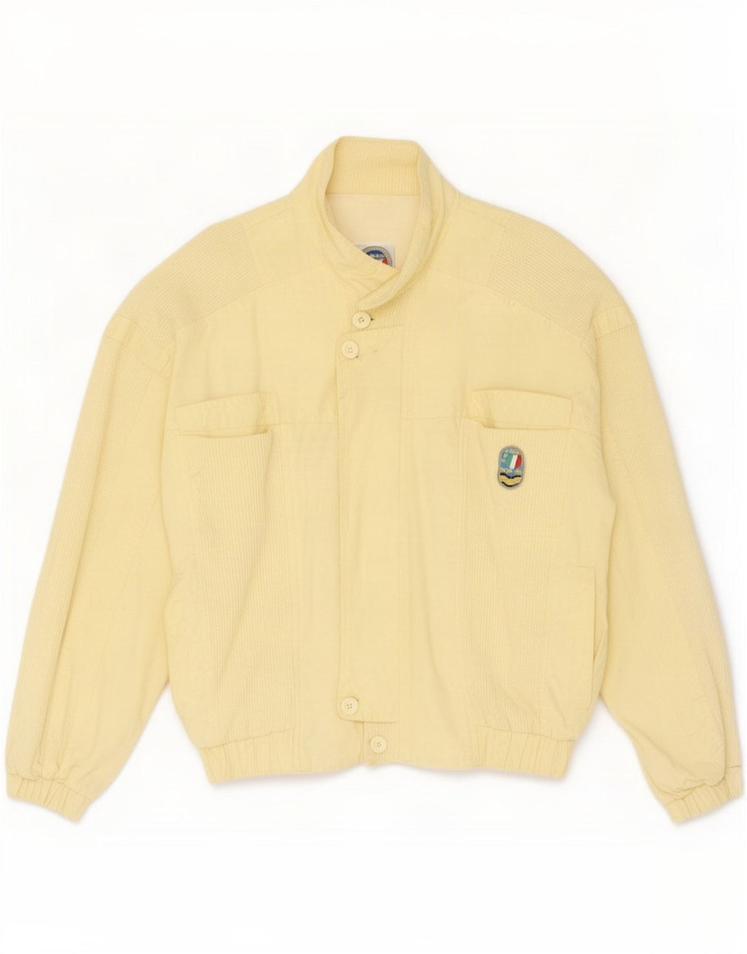 POP 84 Bomber Jacket pentru bărbați UK 40, mare, galben din bumbac