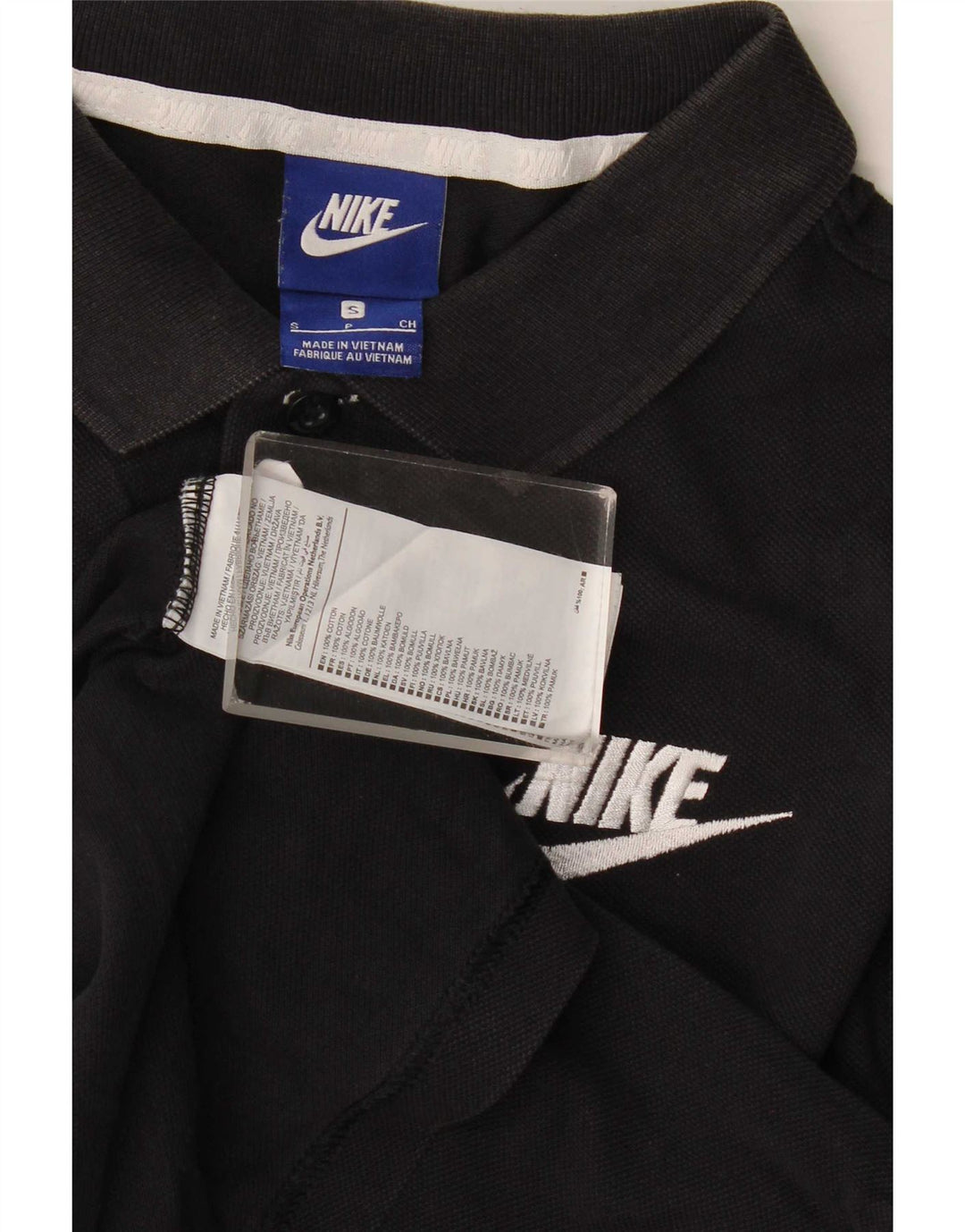 Tricou polo Nike pentru bărbați, bumbac negru mic