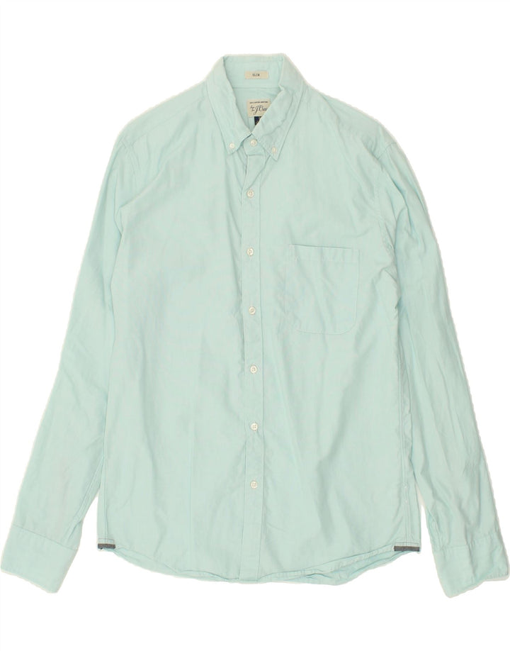 J. CREW Mens Slim Shirt Medium Turquoise Cotton Vintage J. Crew and Second-Hand J. Crew from Messina Hembry 